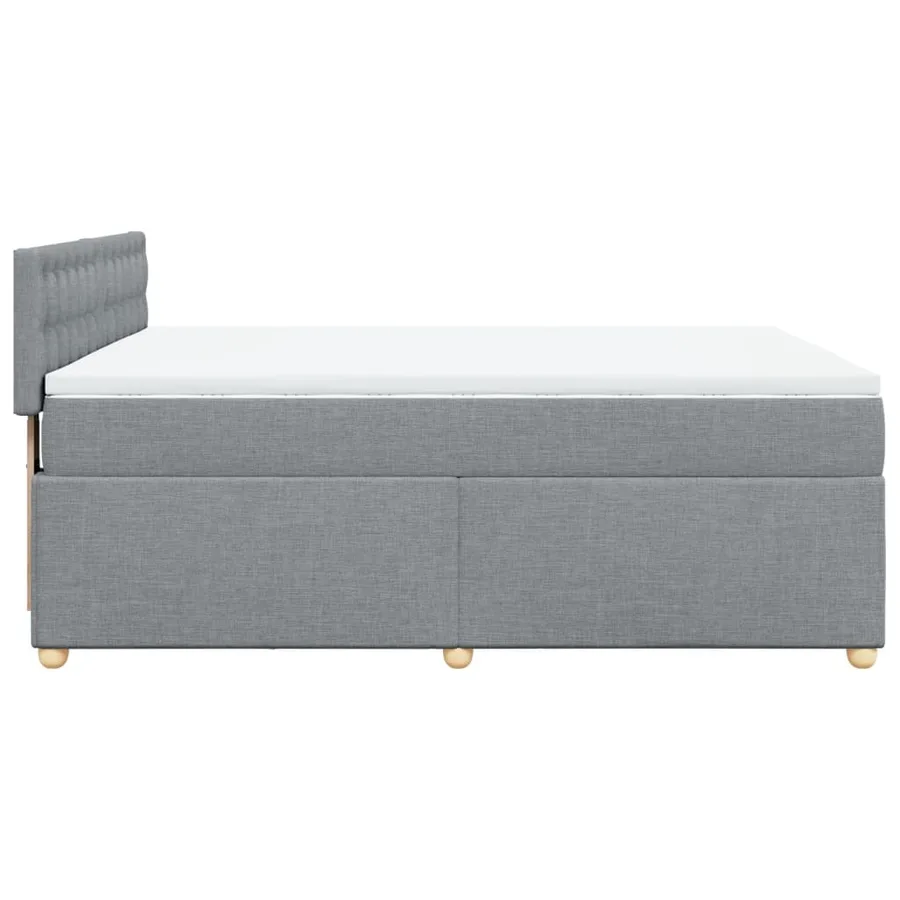 Sommier à lattes de lit avec matelas Gris clair 140x200cm Tissu - 5