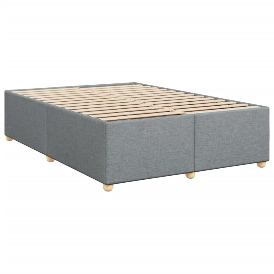 Sommier à lattes de lit avec matelas Gris clair 140x200cm Tissu - 7