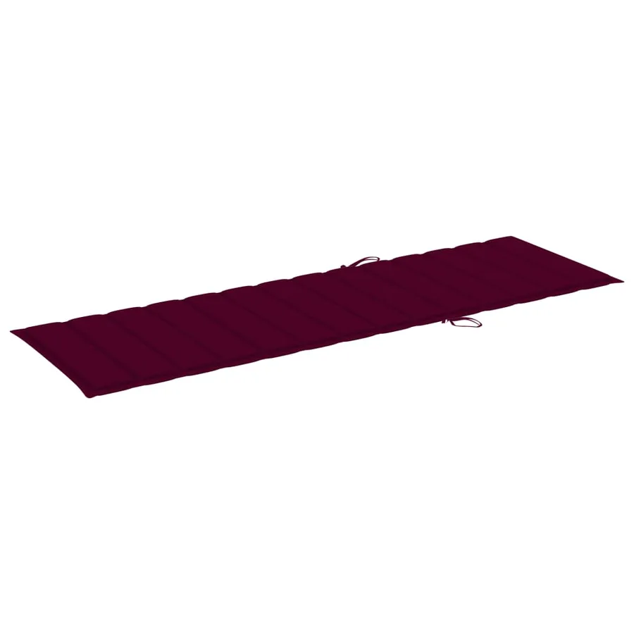 Chaises longues lot de 2 avec table et coussins Acacia solide - 13