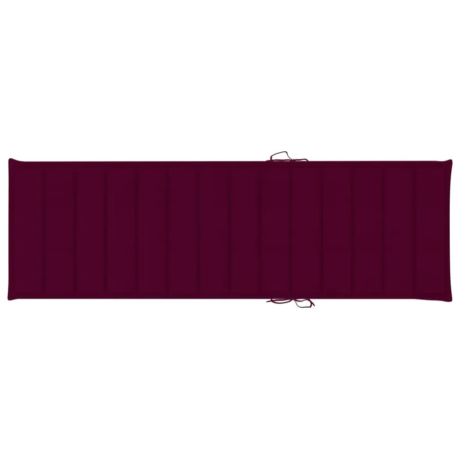 Chaises longues lot de 2 avec table et coussins Acacia solide - 15