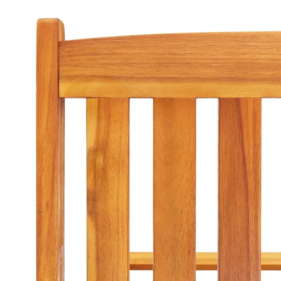 Chaises longues lot de 2 avec table et coussins Acacia solide - 7
