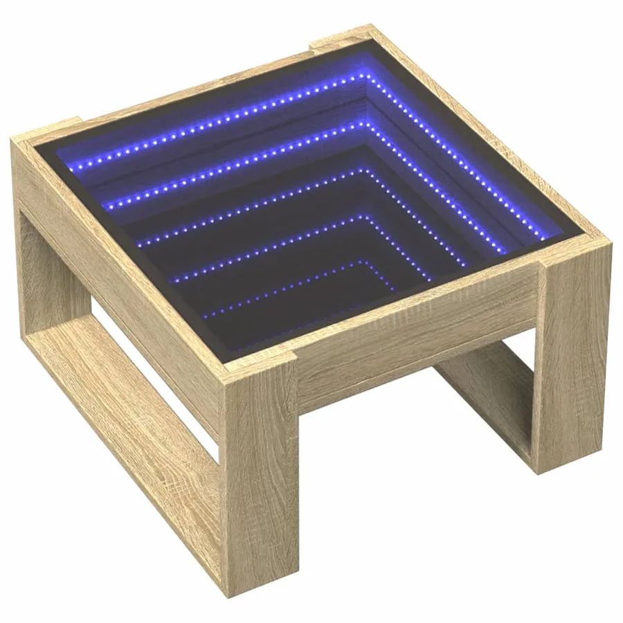 Table basse avec LED infini chêne sonoma 50x53x30 cm - 3