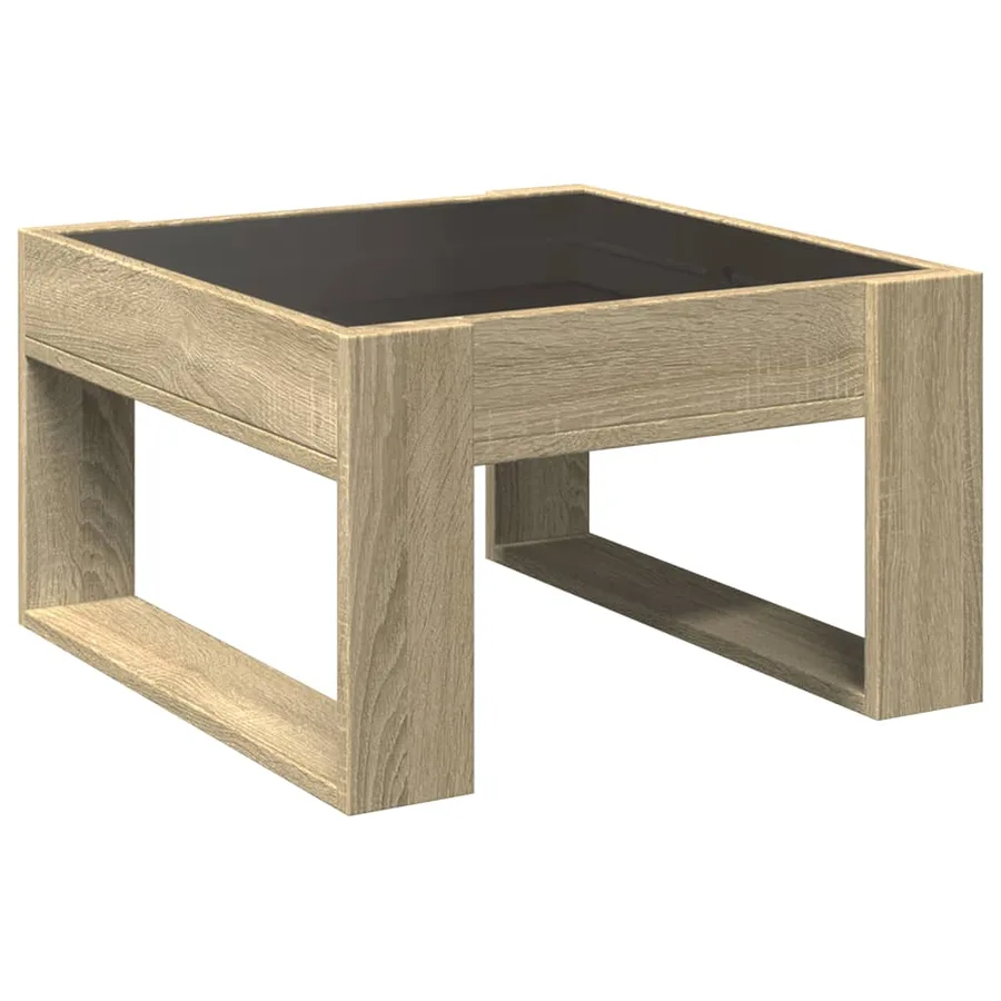 Table basse avec LED infini chêne sonoma 50x53x30 cm - 8
