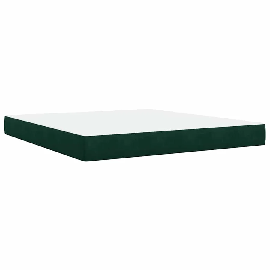 Sommier à lattes de lit et matelas Vert foncé 180x200cm Velours - 10