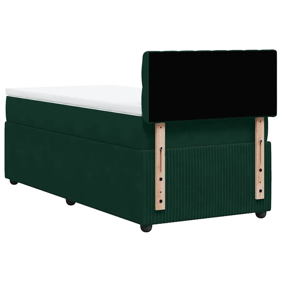 Sommier à lattes de lit avec matelas Vert foncé 90x190 cm - 10