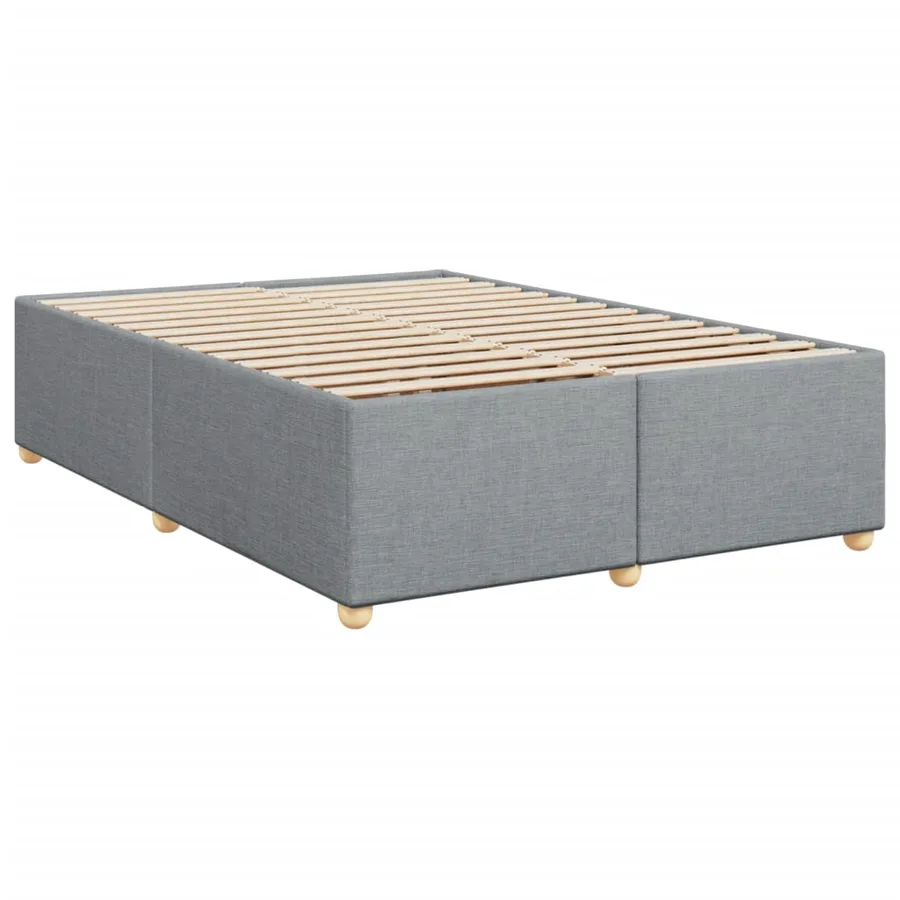 Sommier à lattes de lit avec matelas Gris clair 140x200cm Tissu - 8