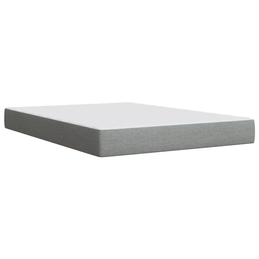 Sommier à lattes de lit avec matelas Gris clair 140x200cm Tissu - 9