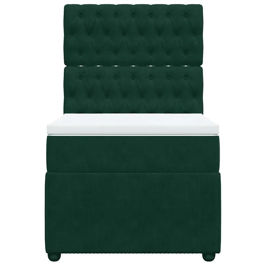 Sommier à lattes de lit avec matelas Vert foncé 90x200 cm - 6
