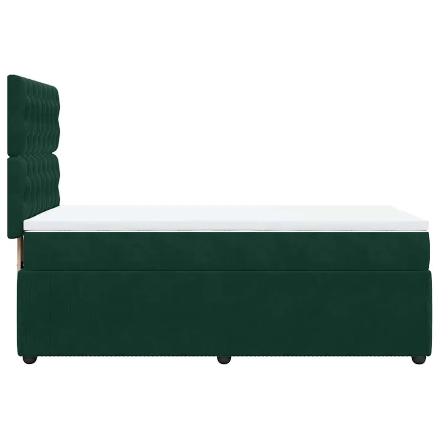 Sommier à lattes de lit avec matelas Vert foncé 90x200 cm - 7