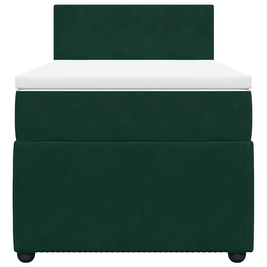 Sommier à lattes de lit avec matelas Vert foncé 90x200 cm - 4