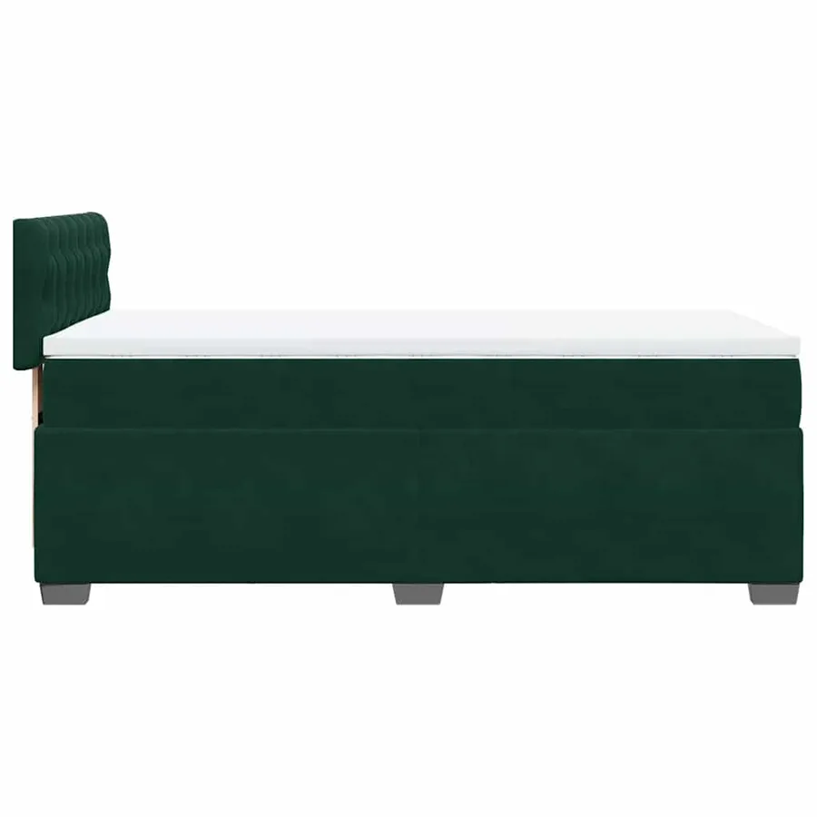 Sommier à lattes de lit avec matelas Vert foncé 90x200 cm - 9