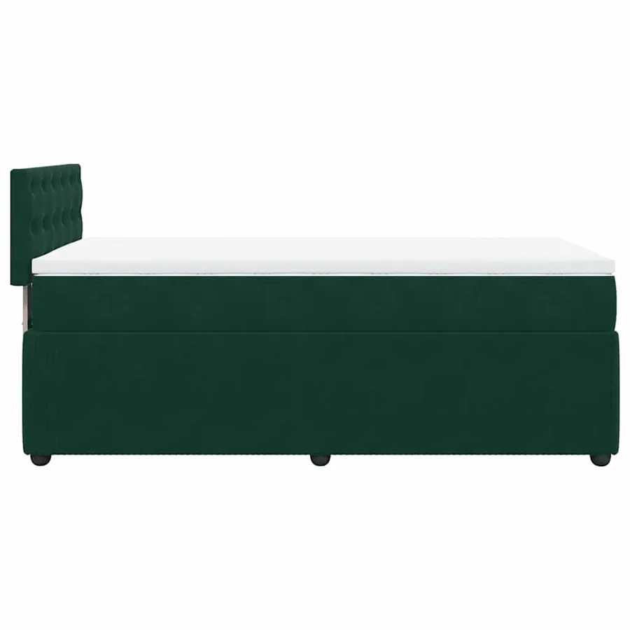 Sommier à lattes de lit avec matelas Vert foncé 90x200 cm - 7