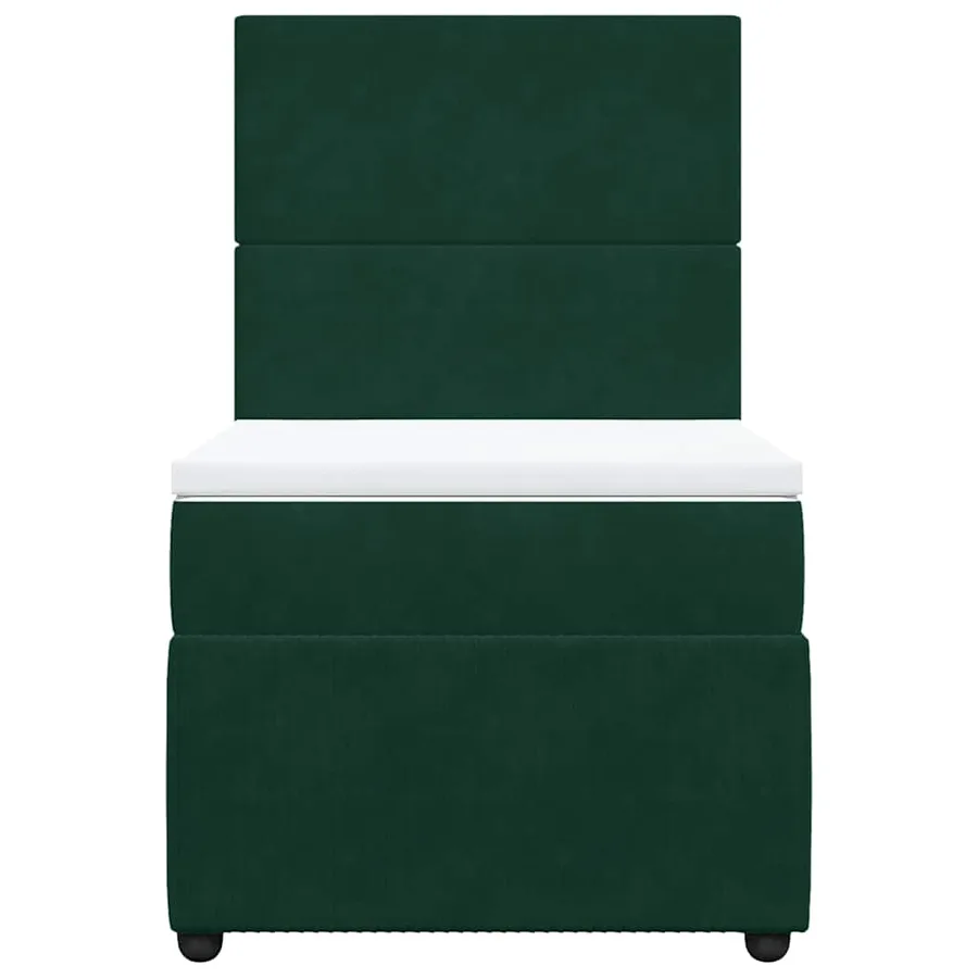 Sommier à lattes de lit avec matelas Vert foncé 90x200 cm - 4