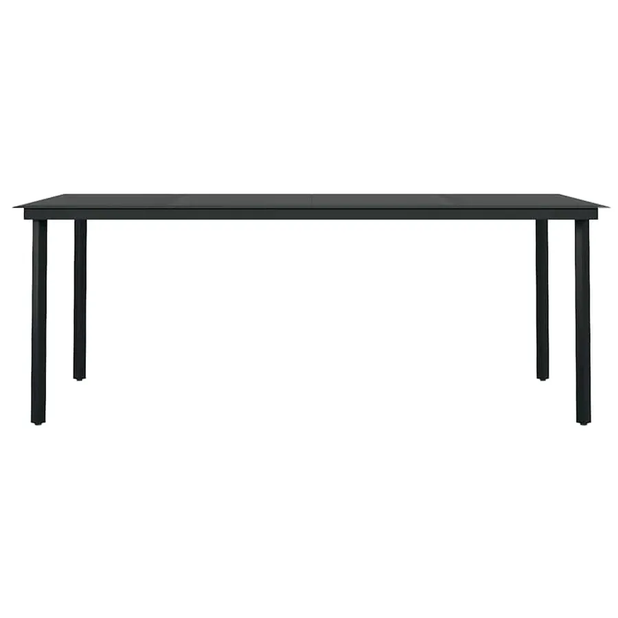 Ensemble à manger de jardin 9 pcs Marron et noir - 6