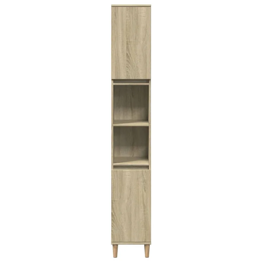 Armoire salle de bain chêne sonoma 30x30x190 cm - 4