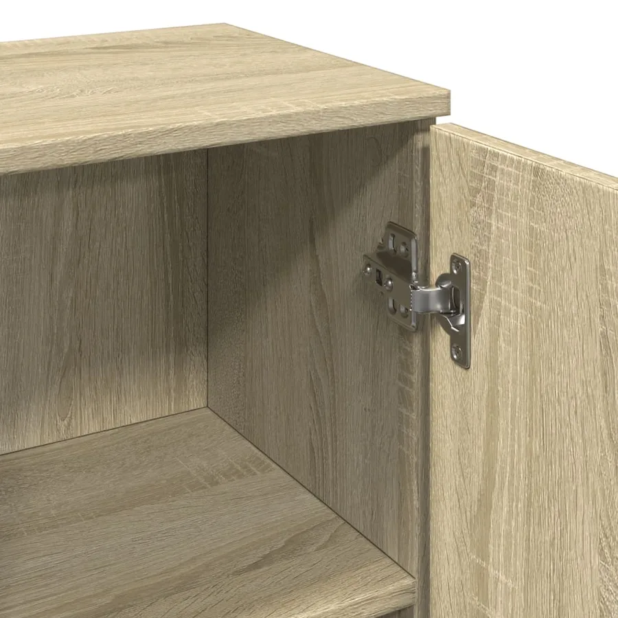 Armoire salle de bain chêne sonoma 30x30x190 cm - 8