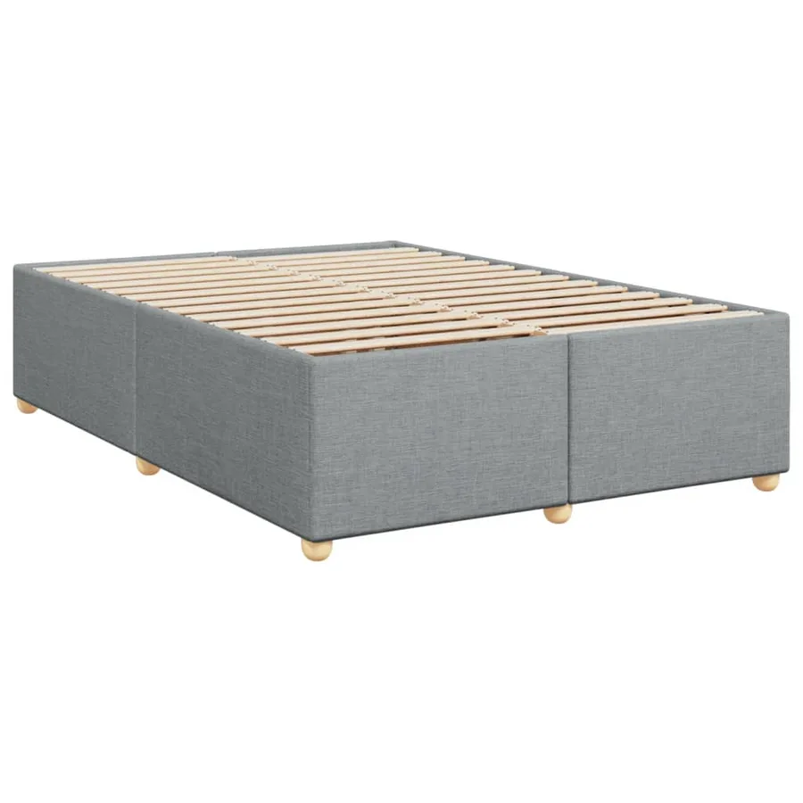 Sommier à lattes de lit avec matelas Gris clair 160x200cm Tissu - 8