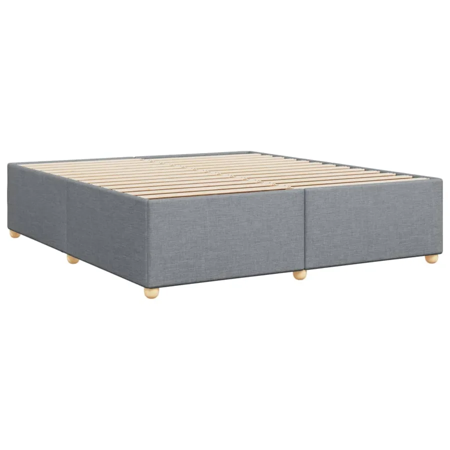 Cadre de lit sans matelas gris clair 180x200 cm tissu - 6