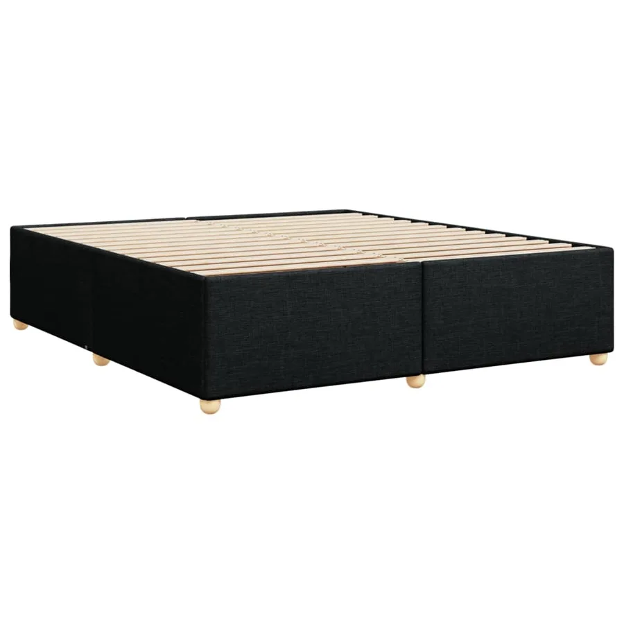 Cadre de lit sans matelas noir 180x200 cm tissu - 6