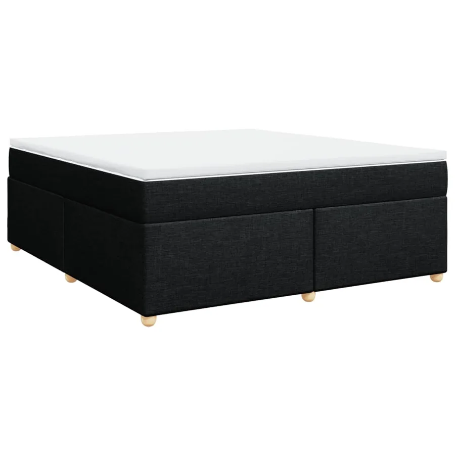 Sommier à lattes de lit avec matelas Noir 180x200 cm Tissu - 9