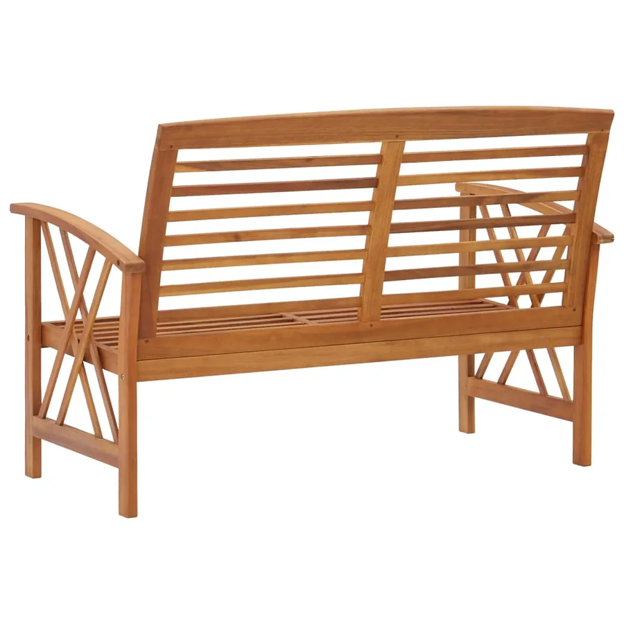 Banc de jardin 119 cm bois d'acacia solide - 4