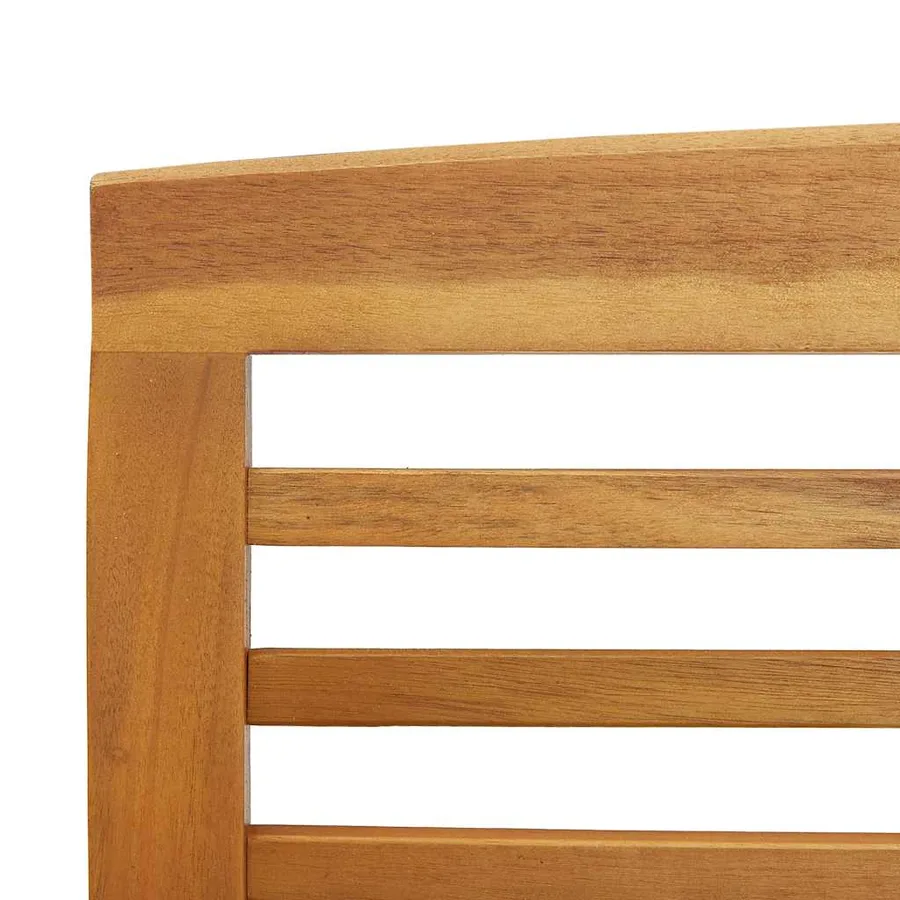Banc de jardin 119 cm bois d'acacia solide - 6