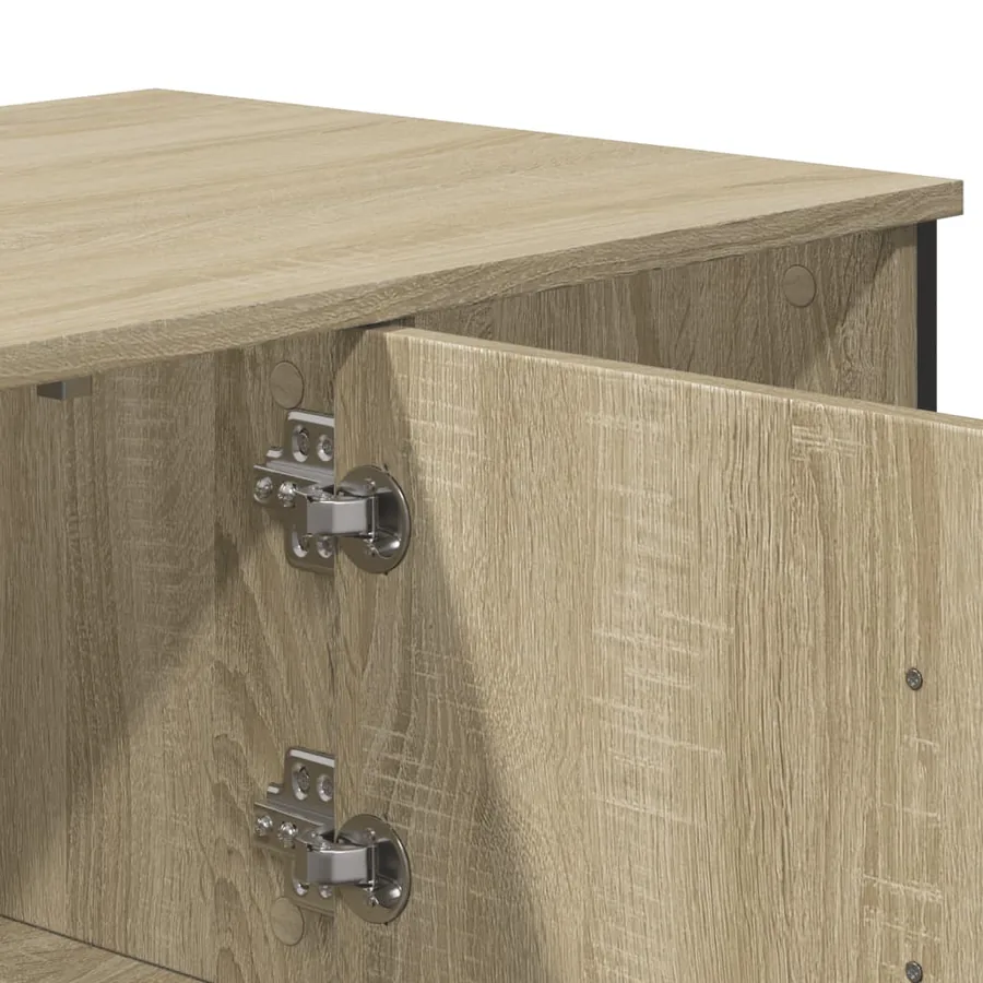 Table basse chêne sonoma 100x51x40 cm bois d'ingénierie - 11