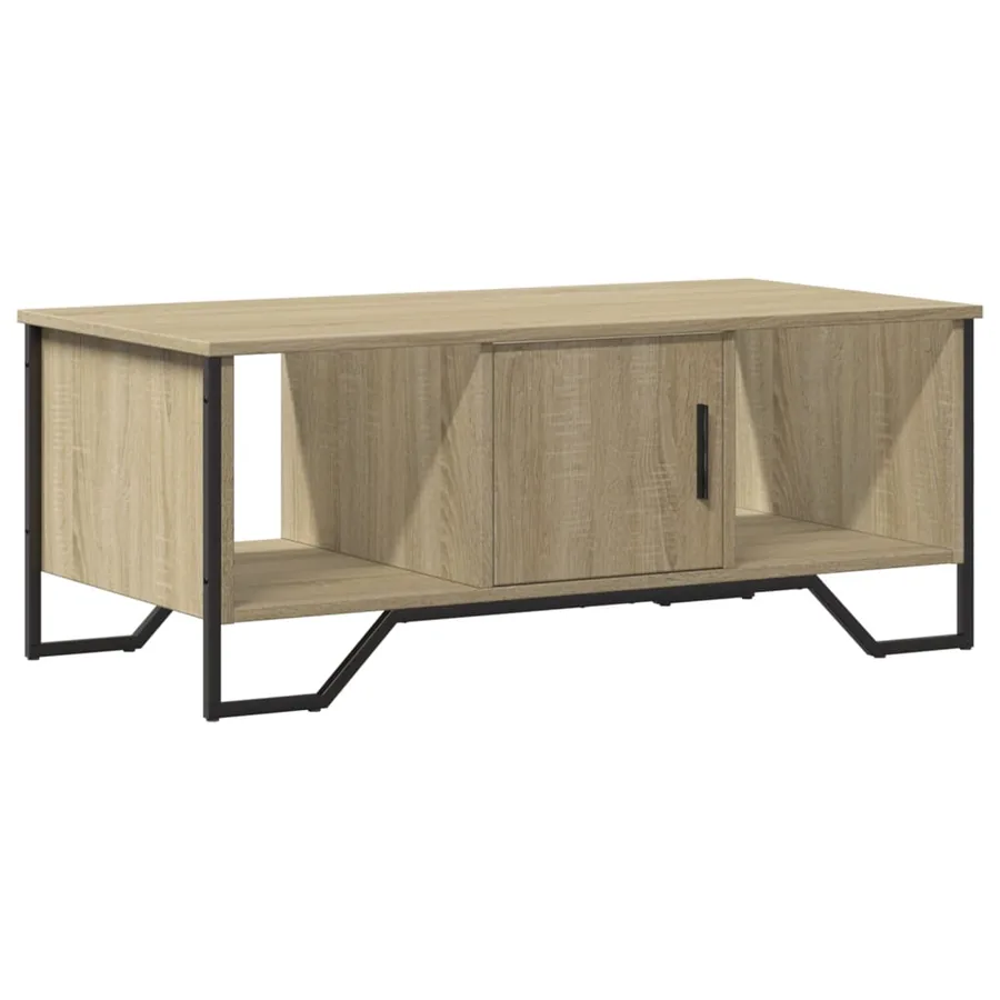 Table basse chêne sonoma 100x51x40 cm bois d'ingénierie - 2