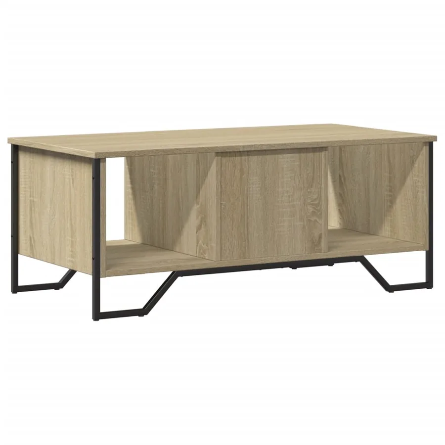 Table basse chêne sonoma 100x51x40 cm bois d'ingénierie - 7
