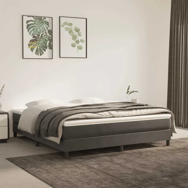 Matelas à ressorts ensachés 160 x 210 cm Gris foncé