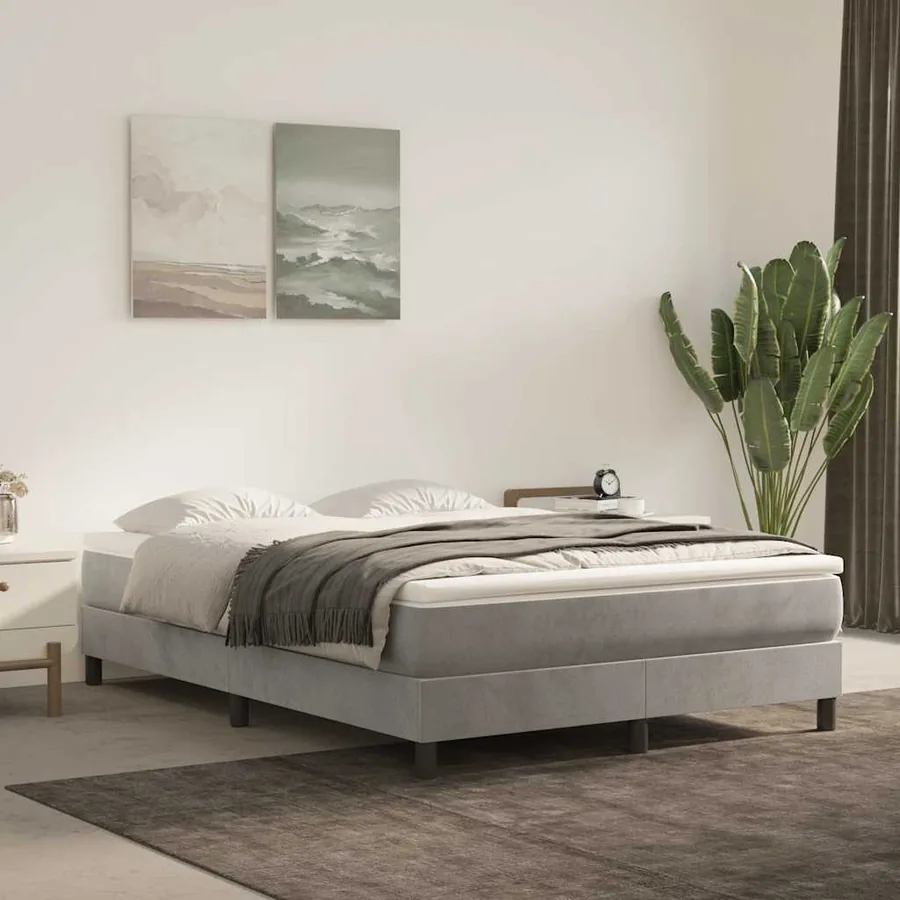 Matelas à ressorts ensachés 140 x 210 cm Gris clair
