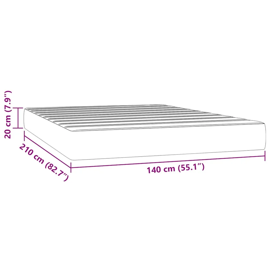Matelas à ressorts ensachés 140 x 210 cm Gris clair - 7
