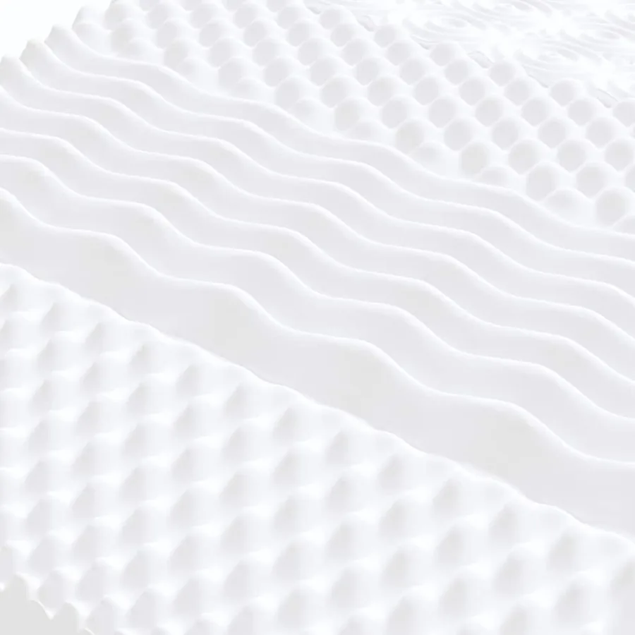 Matelas en mousse blanc 140x210 cm 7 zones dureté 20 ILD - 5