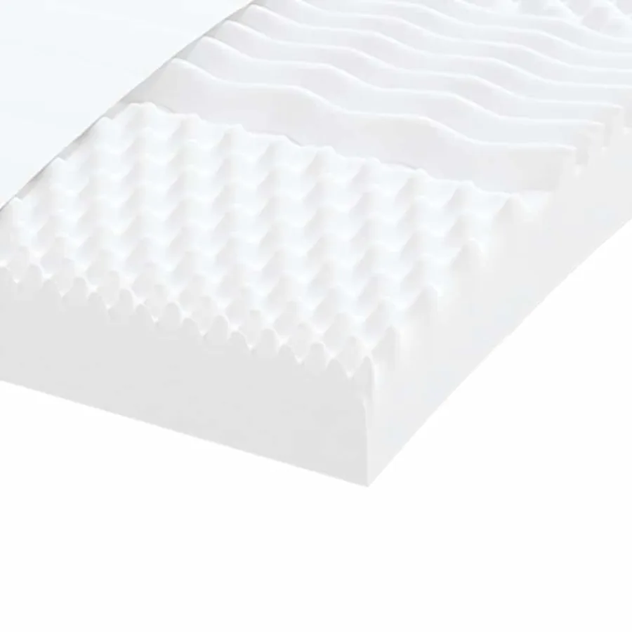 Matelas en mousse blanc 140x210 cm 7 zones dureté 20 ILD - 6
