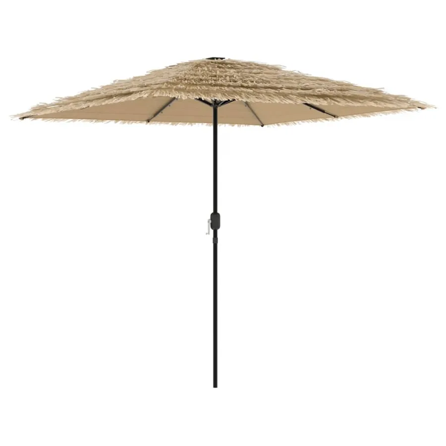 Parasol de jardin avec LED et mât en acier marron 248x248x248cm - 2