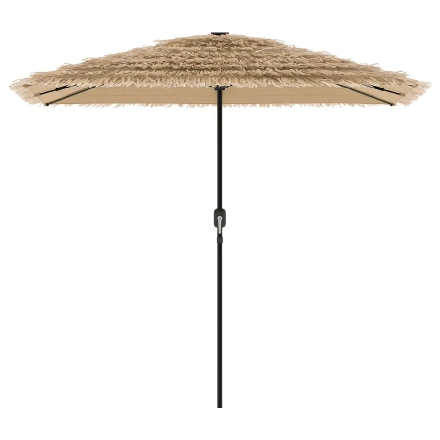 Parasol de jardin avec LED et mât en acier marron 248x248x248cm - 4