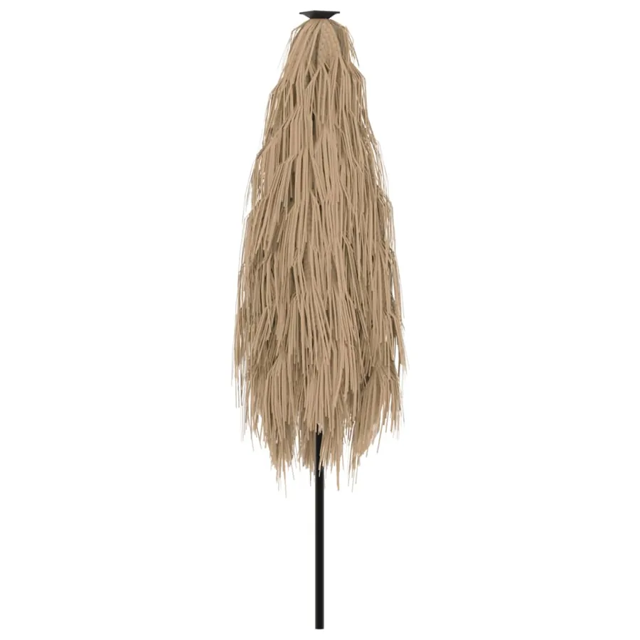 Parasol de jardin avec LED et mât en acier marron 248x248x248cm - 7