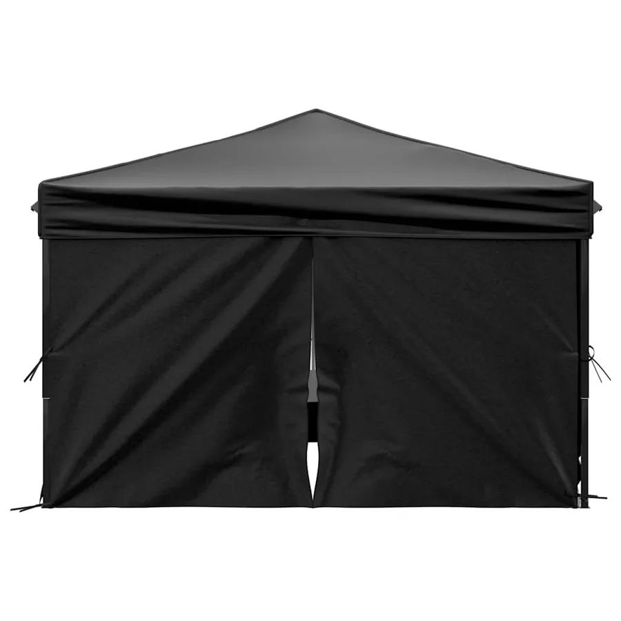 Tente de réception pliable avec parois Noir 3x3 m - 4