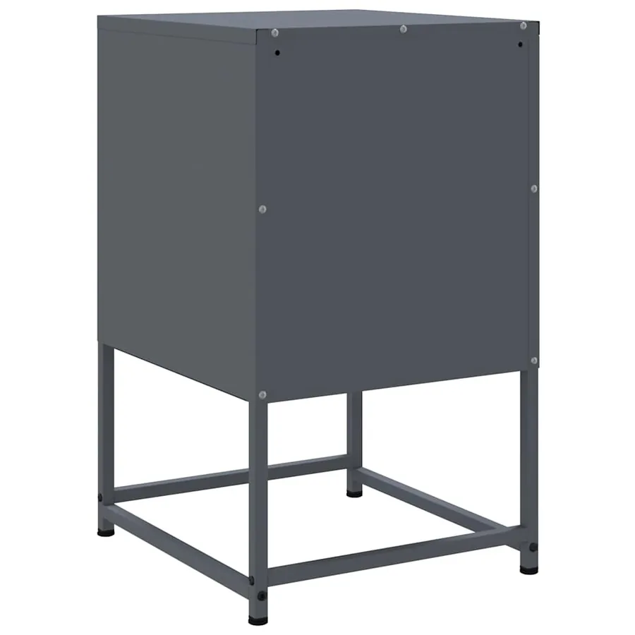 Table de chevet anthracite 36x39x60,5 cm acier - 8