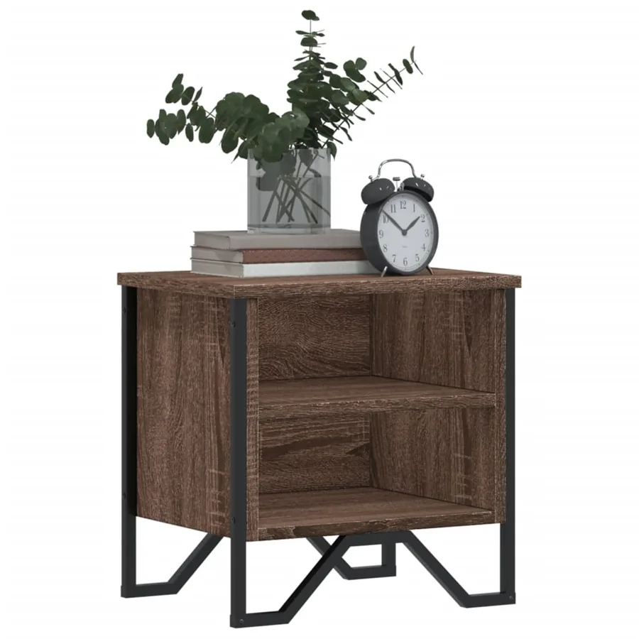 Tables de chevet 2pcs chêne marron 40x30x40cm bois d'ingénierie - 4