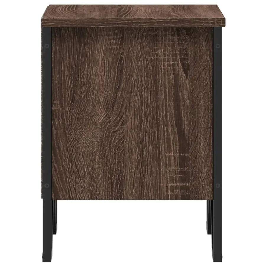 Tables de chevet 2pcs chêne marron 40x30x40cm bois d'ingénierie - 6