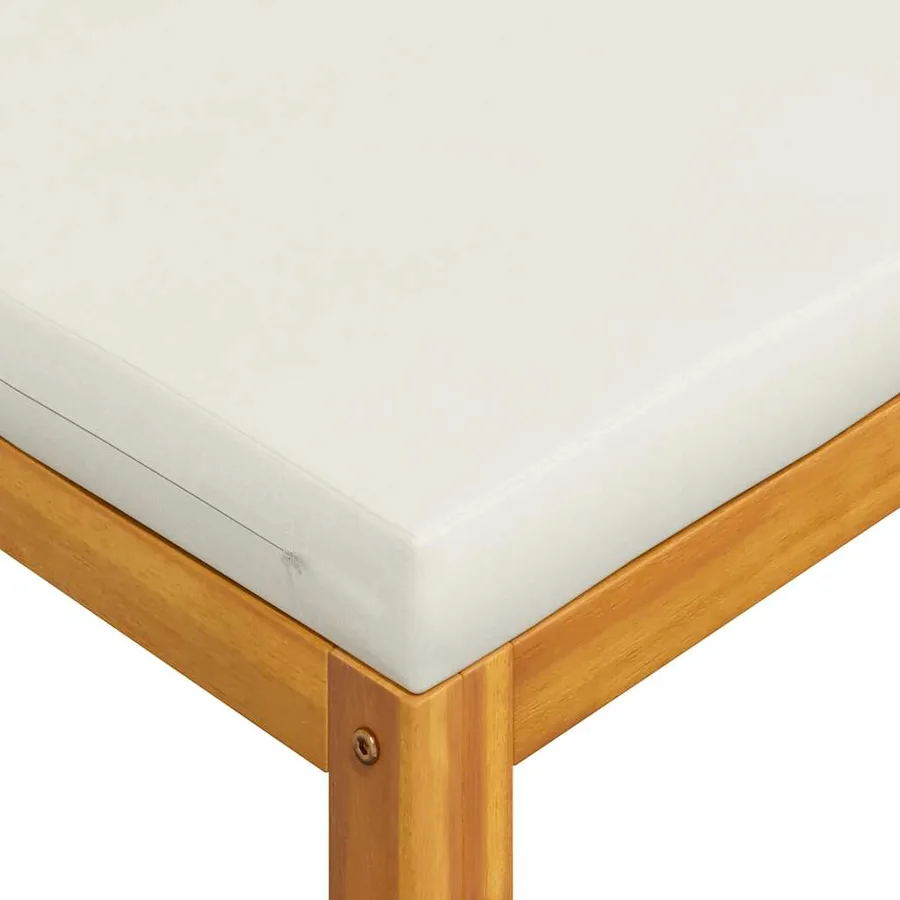Salon de jardin 2 pcs avec coussin Bois d'acacia solide - 10