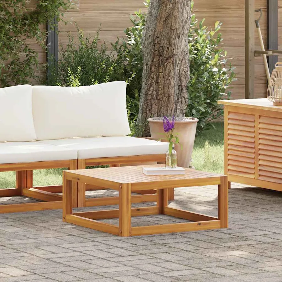 Salon de jardin 2 pcs avec coussin Bois d'acacia solide - 3
