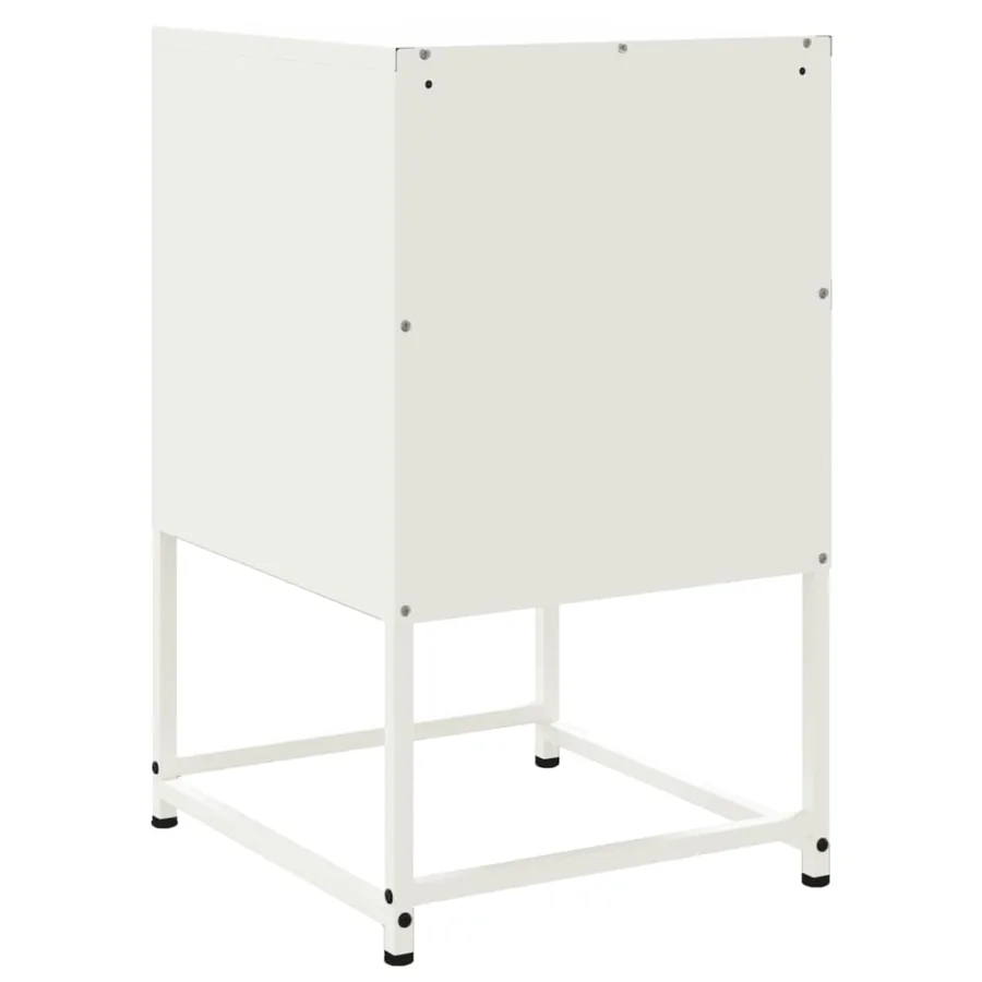 Tables de chevet 2 pcs blanc 36x39x60,5 cm acier - 8