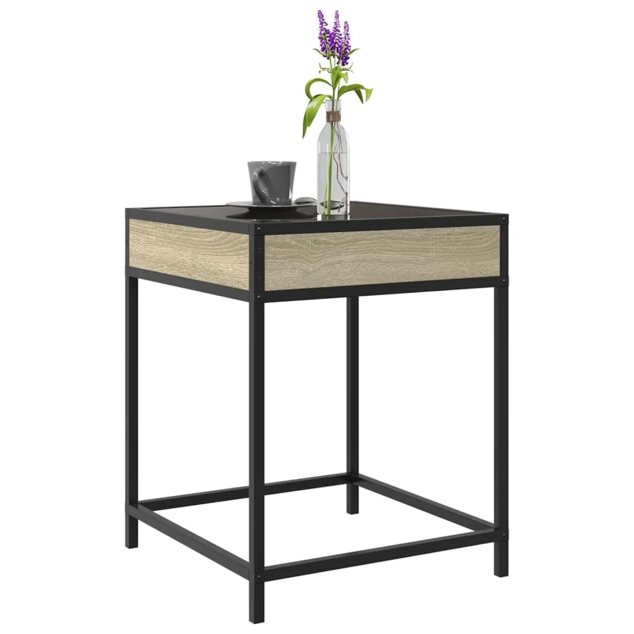Table basse avec LED Infinity chêne sonoma 40x40x51 cm - 5