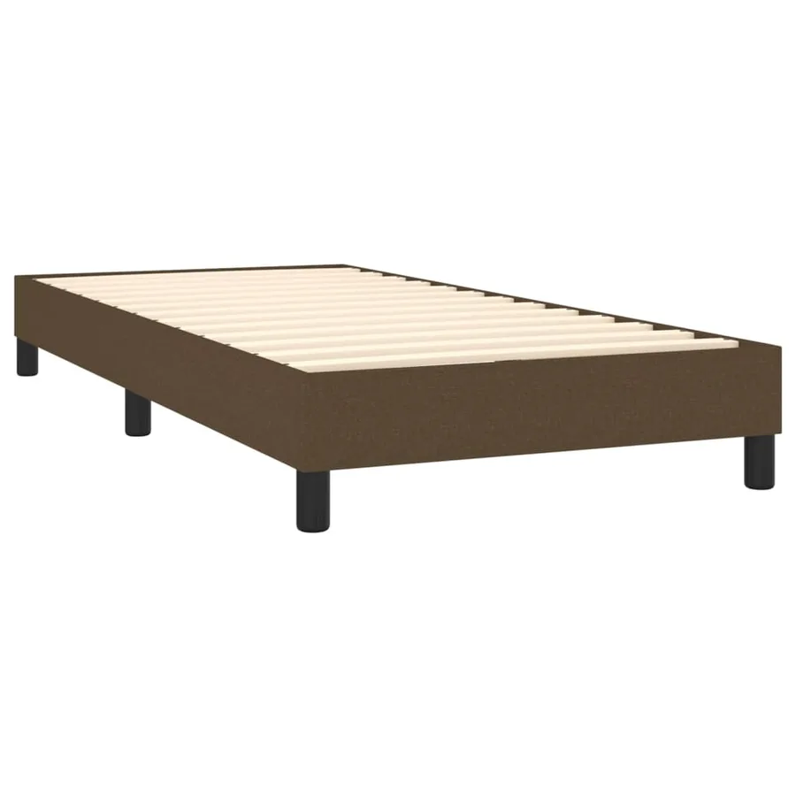 Sommier à lattes de lit matelas et LED Marron foncé 100x200 cm - 5