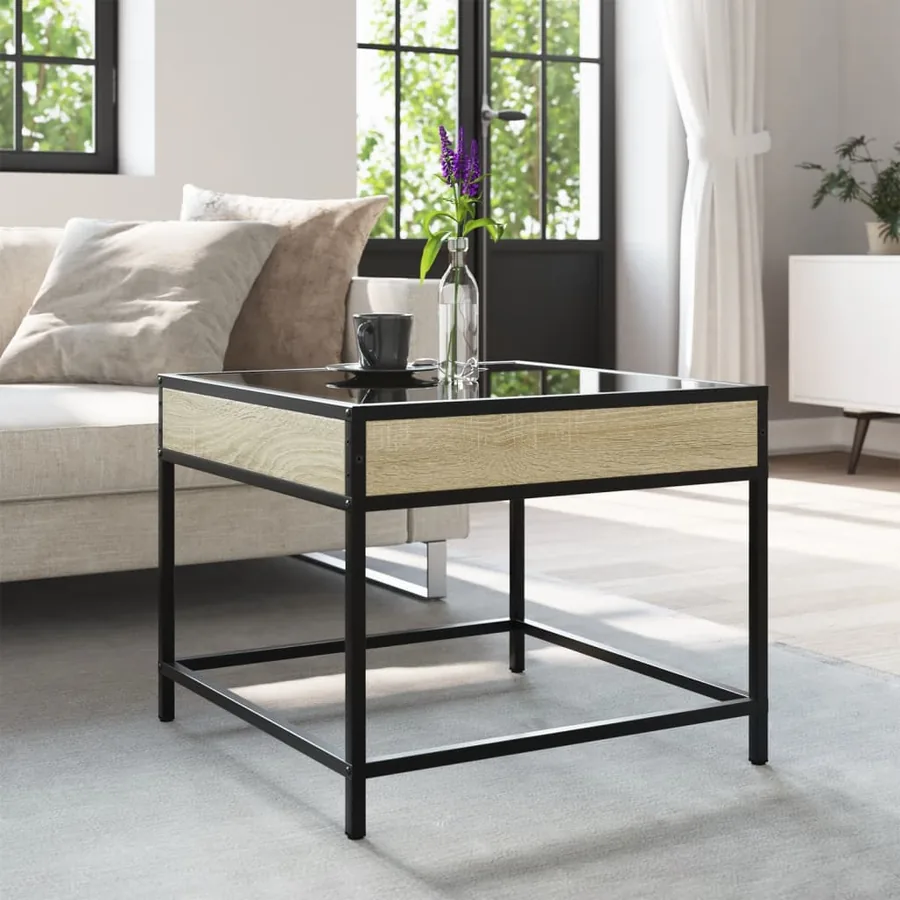 Table basse avec LED infini chêne sonoma 50x50x41 cm - 4