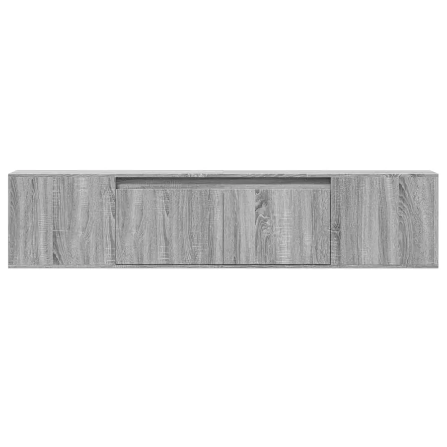 Meuble TV mural avec LED sonoma gris 180x31x39,5 cm - 6