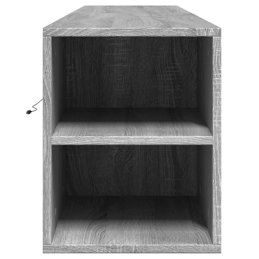 Meuble TV mural avec LED sonoma gris 180x31x39,5 cm - 7