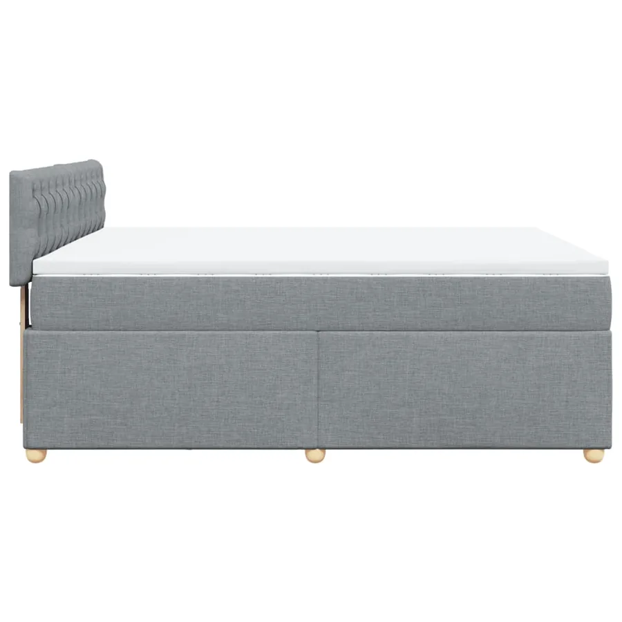 Sommier à lattes de lit avec matelas Gris clair 140x200cm Tissu - 7